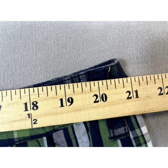 Croft & Barrow Shorts 42 Mens Plaid Blue Green White Chino Golf Boating - Picture 10 of 16